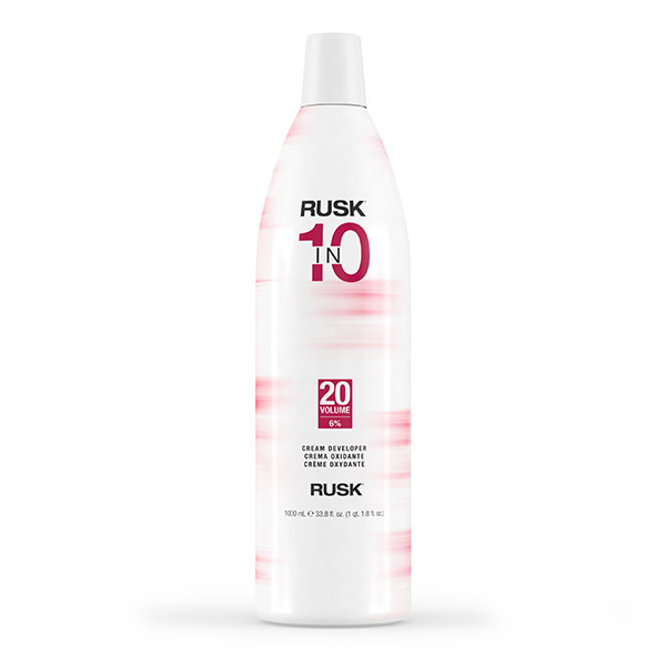 RUSK IN 10 PERMANENT CREAM COLOR 20 VOLUME PEROXIDO 33.8 OZ