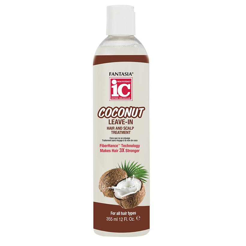 FANTASIA IC COCONUT LEAVE IN HAIR AND SCALP TREATMENT 12 OZ