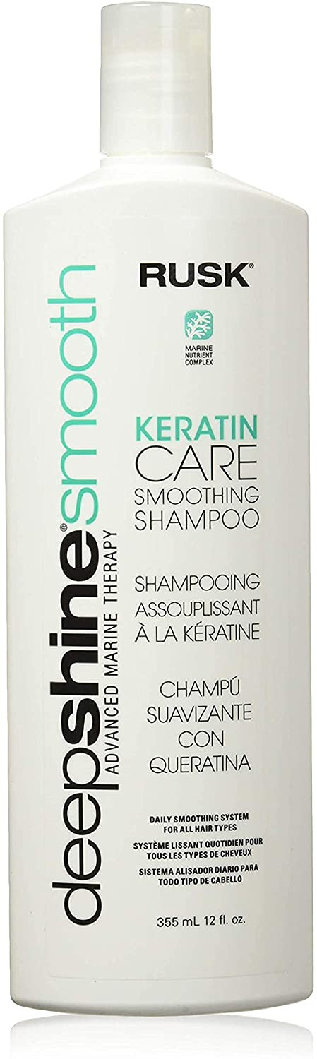 RUSK DEEPSHINE SMOOTH KERATIN CARE SHAMPOO 12 OZ