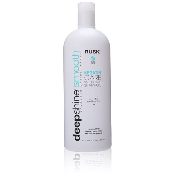 RUSK DEEPSHINE ADVANCED MARINE THERAPY KERATIN CARE SMOOTER SHAMPOO 33.8 OZ