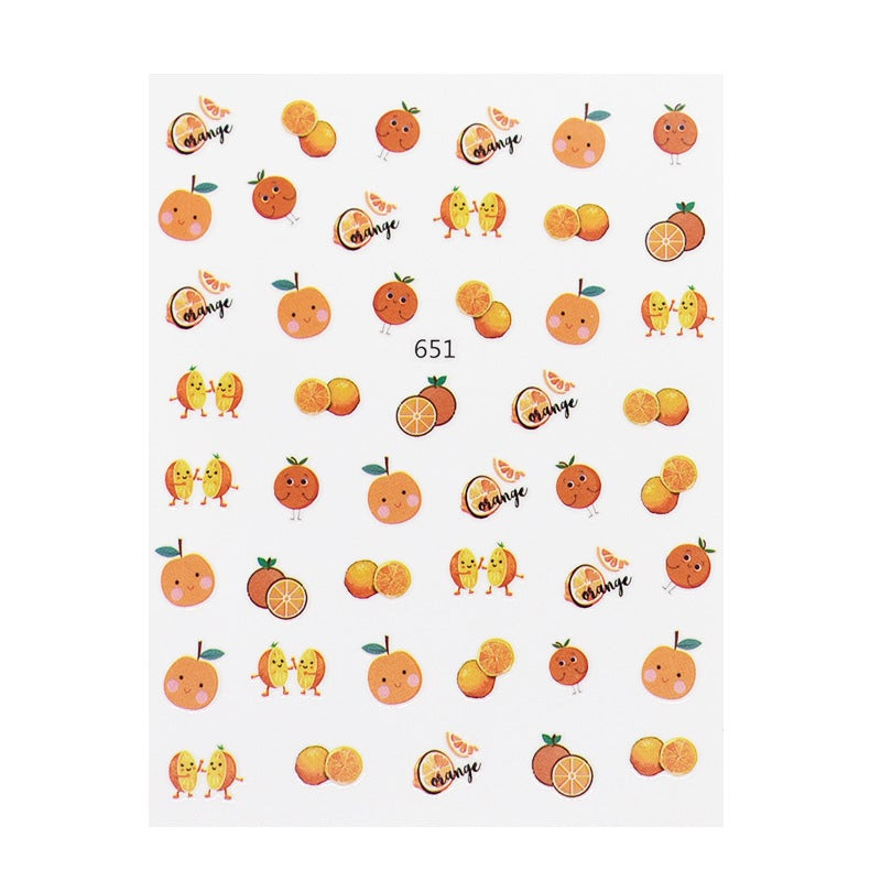 CALCOMANIA PARA DISEÑO DE UÑAS DE FRUTAS