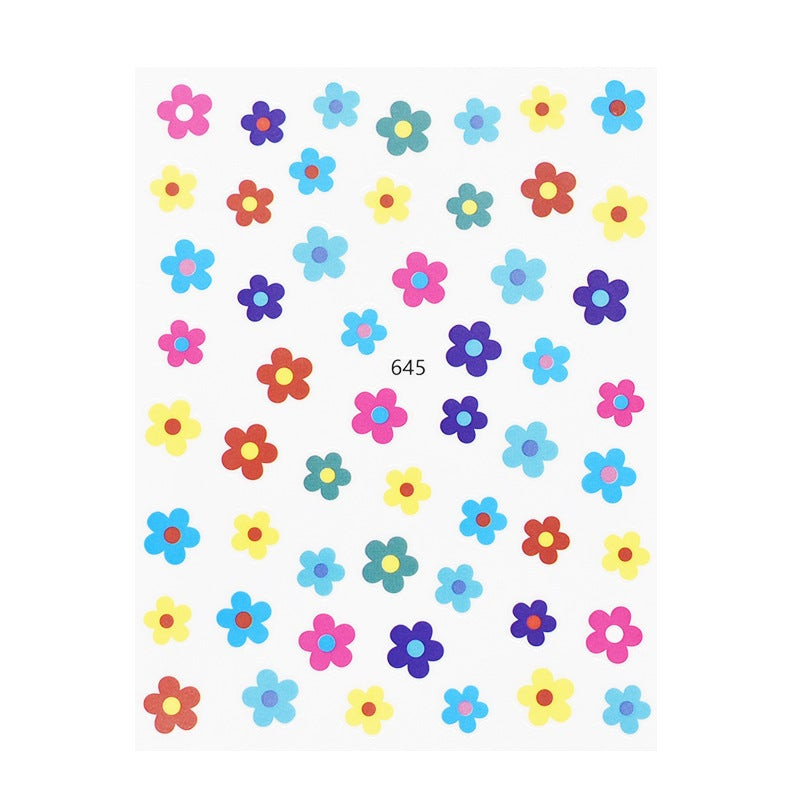 CALCOMANIA PARA DECORACION DE UÑAS DE FLORES