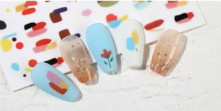 CALCOMANIA PARA LAS UÑAS CON DISEÑO HOLOGRAFICO