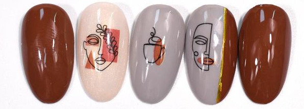 CALCOMANIA DE UÑAS CON DISEÑO DE CARAS