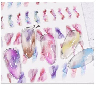 CALCOMANIA PARA DISEÑO DE UÑAS HOLOGRAFICA