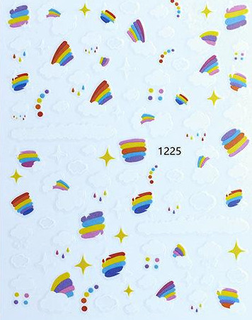 CALCOMANIA PARA LAS UÑAS CON DISEÑO DE ARCOIRIS