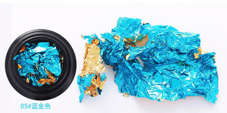 FOIL PARA LAS UÑAS DE COLOR AZUL Y ORO