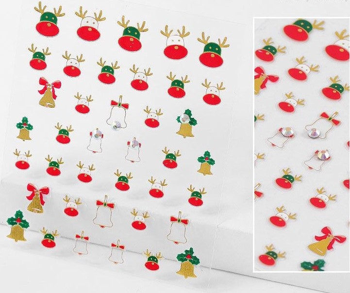 CALCOMANIA PARA LA UÑAS CON DISEÑO DE NAVIDAD