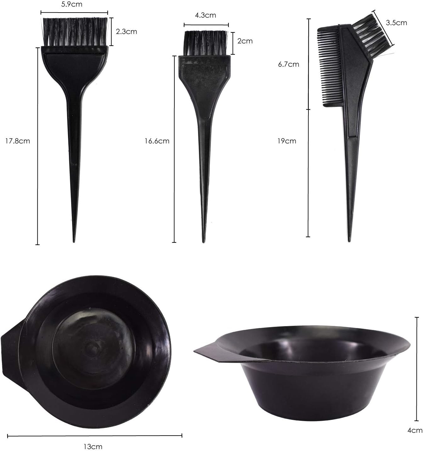 BOWL TINTE KIT 4 PIEZAS NEGRO