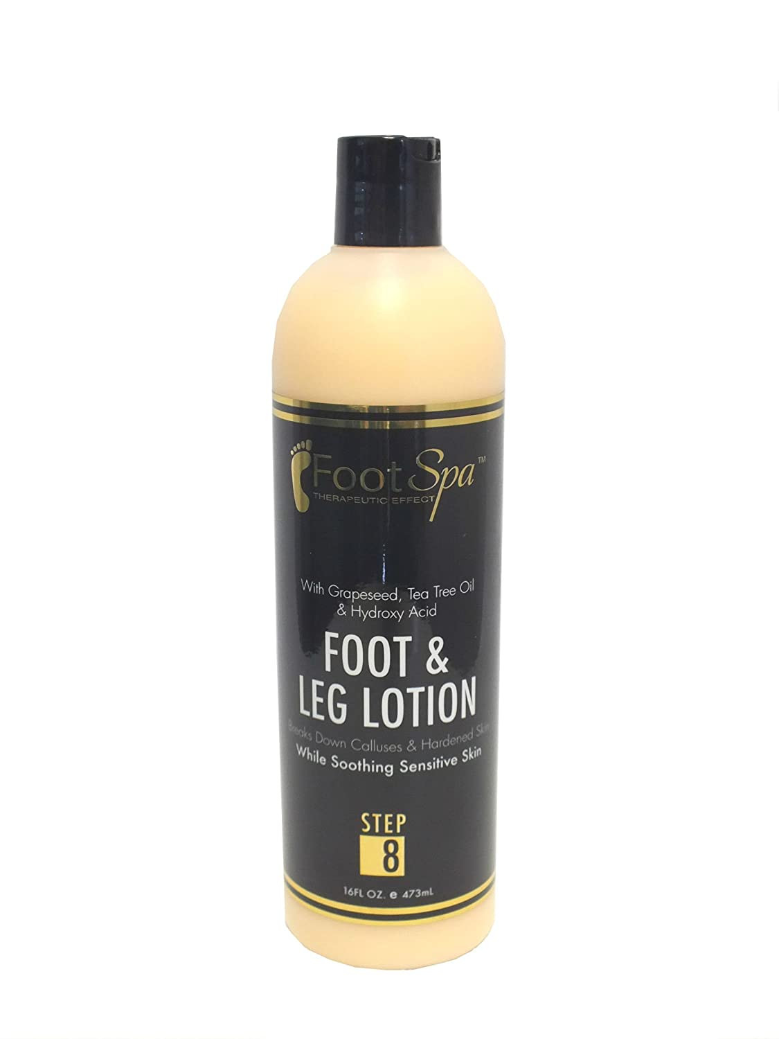 FOOT SPA THERAPEUTIC EFFECT FOOT 7 LEG LOTION WITH GRAPESEED, TEA TREE OIL & HYDROXY ACID SETP 8 16 OZ