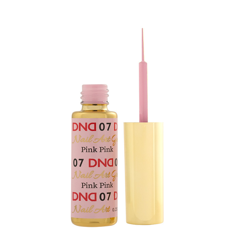 DND NAIL ART PINK W GLITTER 07