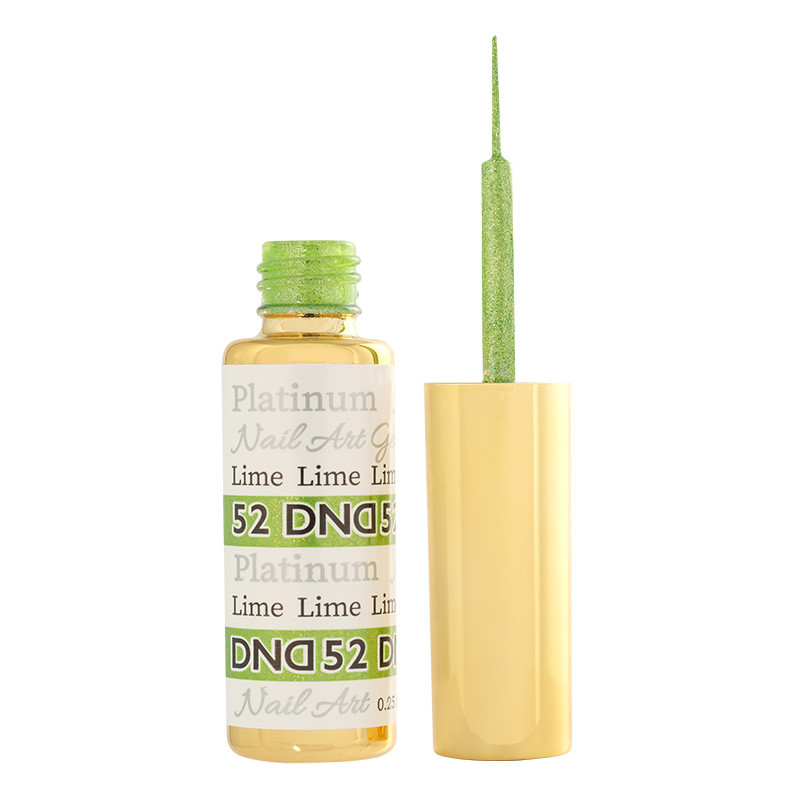 DND NAIL ART DARK LIME PLATINUM 52