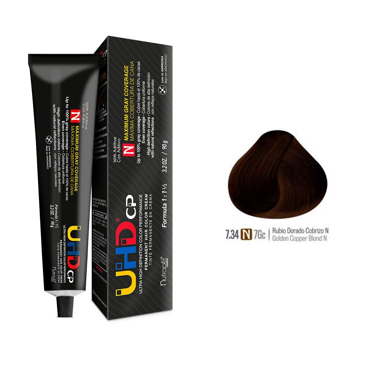 TINTE UHDCP RUBIO DORADO COBRIZO 7.34N
