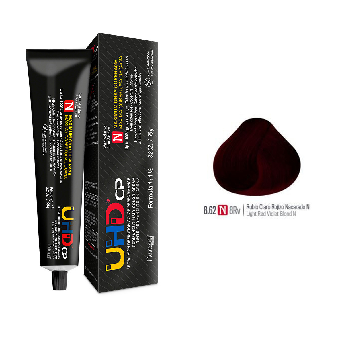 TINTE UHDCP RUBIO CLARO ROJIZO NACARADO 8.62N