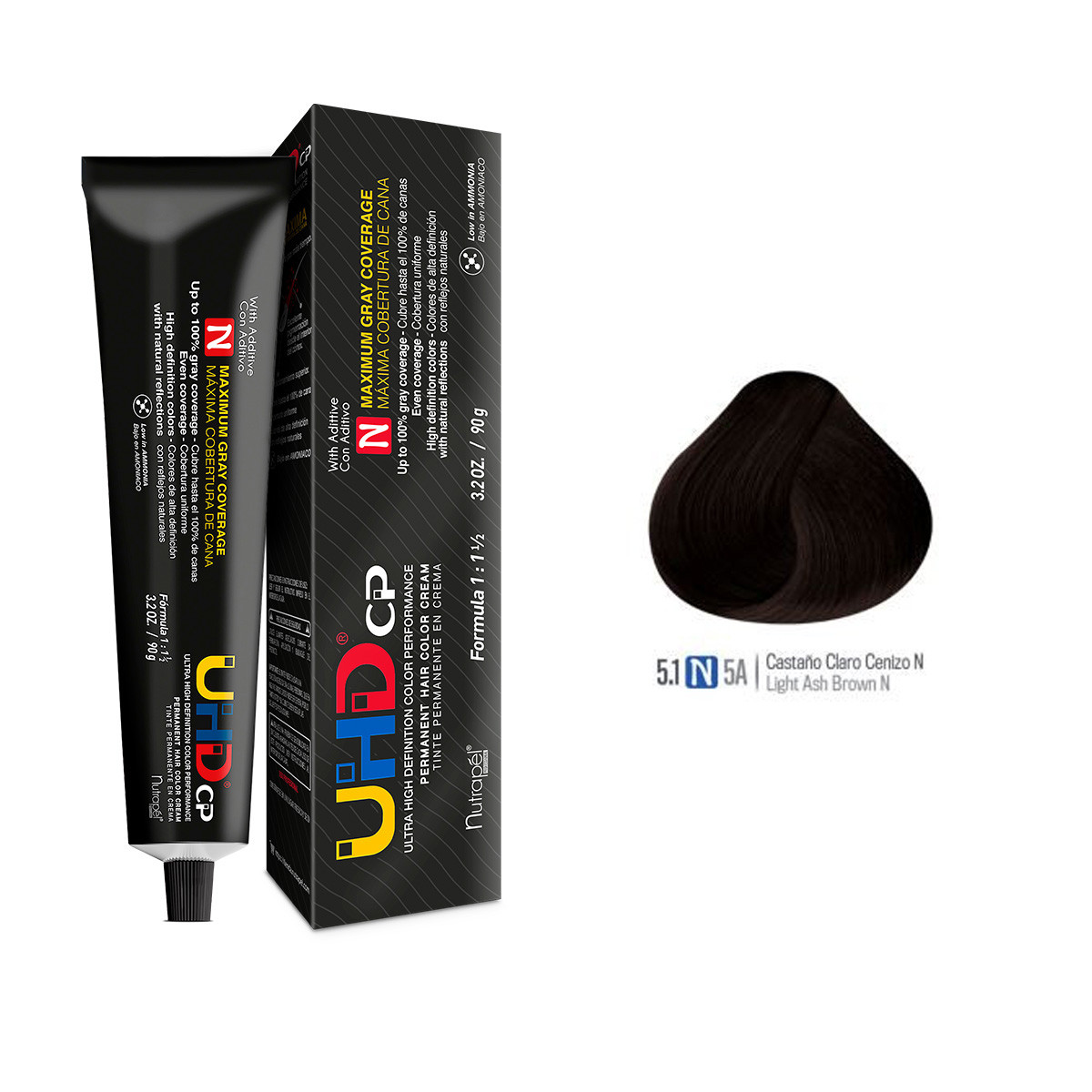 TINTE UHDCP CASTAÑO CLARO CENIZA 5.1N