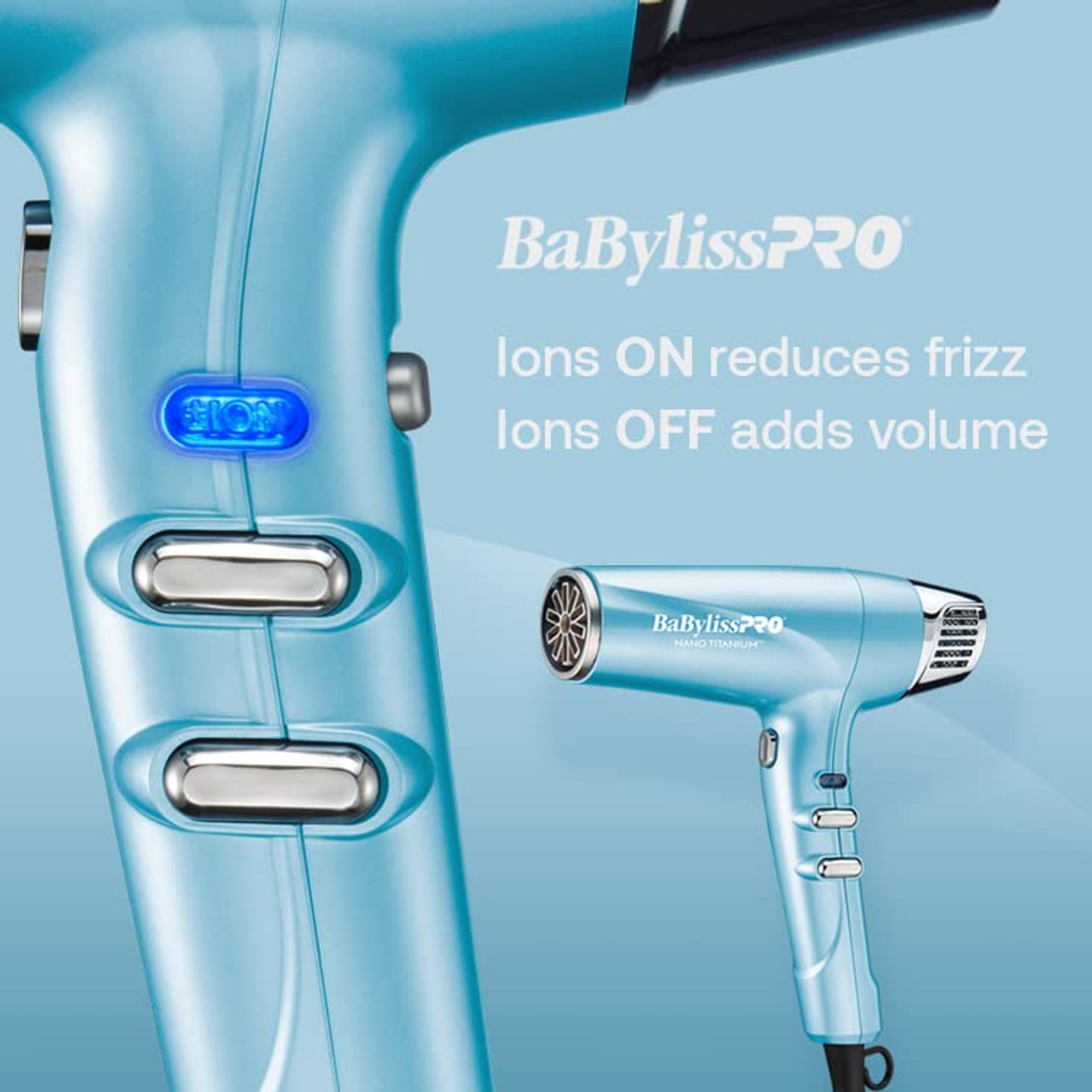 BABYLIS NANO TITANIUM HIGH SPEED DUAL IONIC DRYER BLUE
