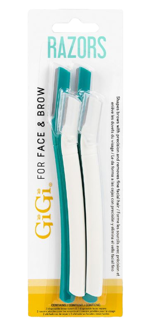 GIGI FACE & BROW RAZORS PK4