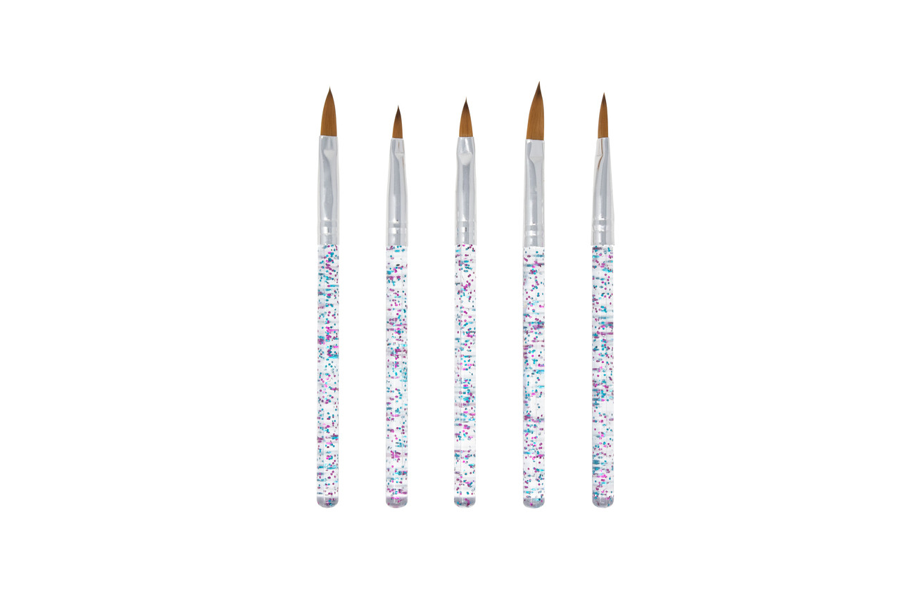 SPIRAL KIT PINCELES GLITTER PK5