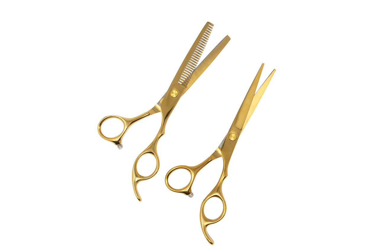 TIJERA KIT CORTE Y ENTRESACAR GOLD 6"