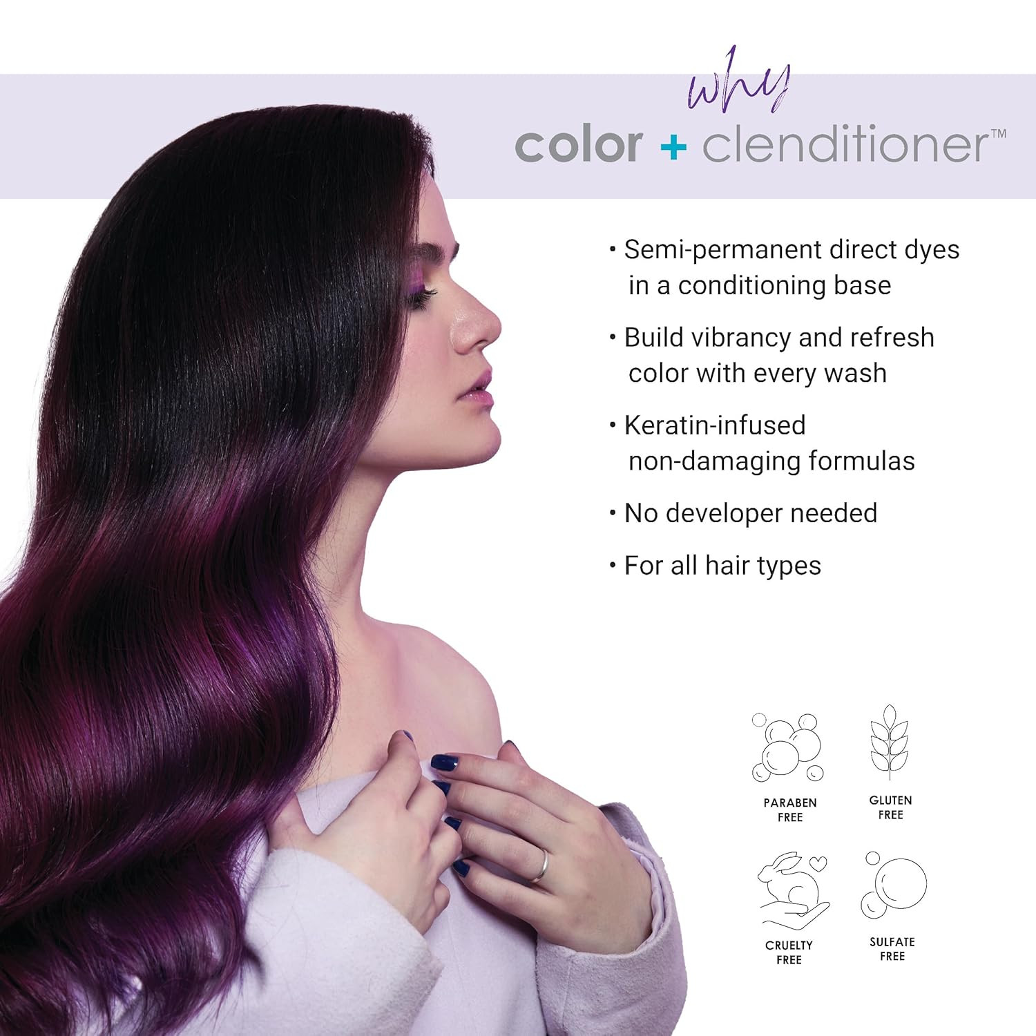 KERACOLOR COLOR + CLENDITIONER PURPLE FOR BRUNETTES 12 OZ