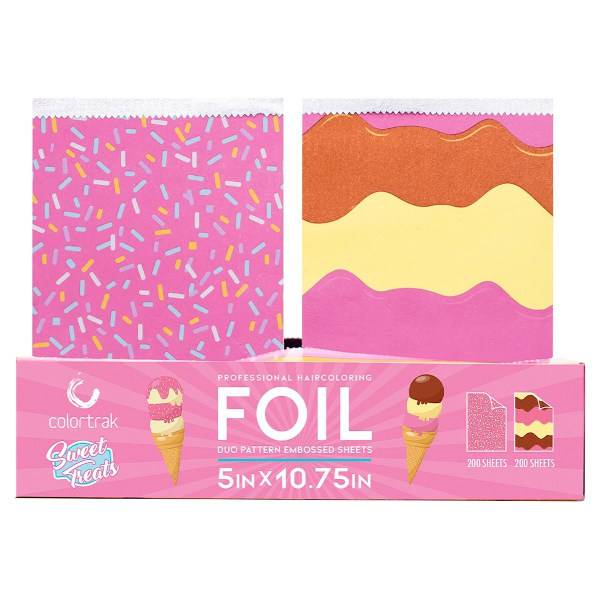 COLORTRACK SWEET TREATS DUO FOIL 400CT POPUP 5 X 10.75"