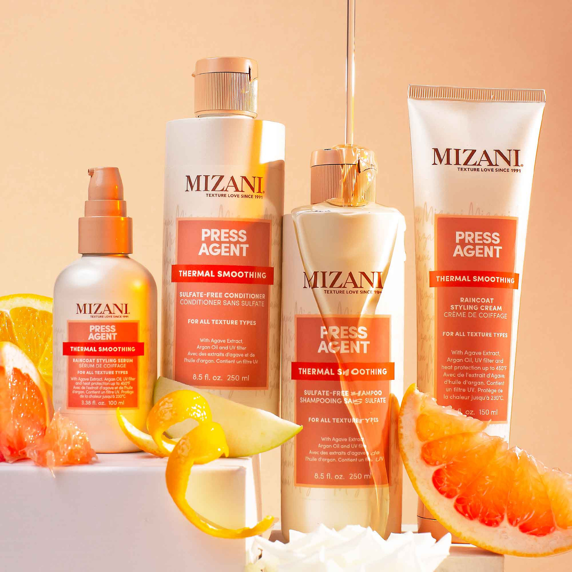 MIZANI PRESS AGENT THERMAL SMOOTHING SHAMPOO FOR DRY FRIZZY HAIR 33.8 OZ