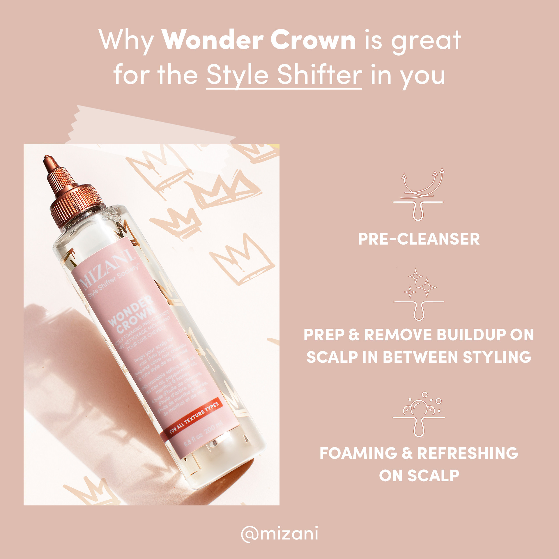 MIZANI WONDER CROWN SCALP CLEANSER 6.8 OZ