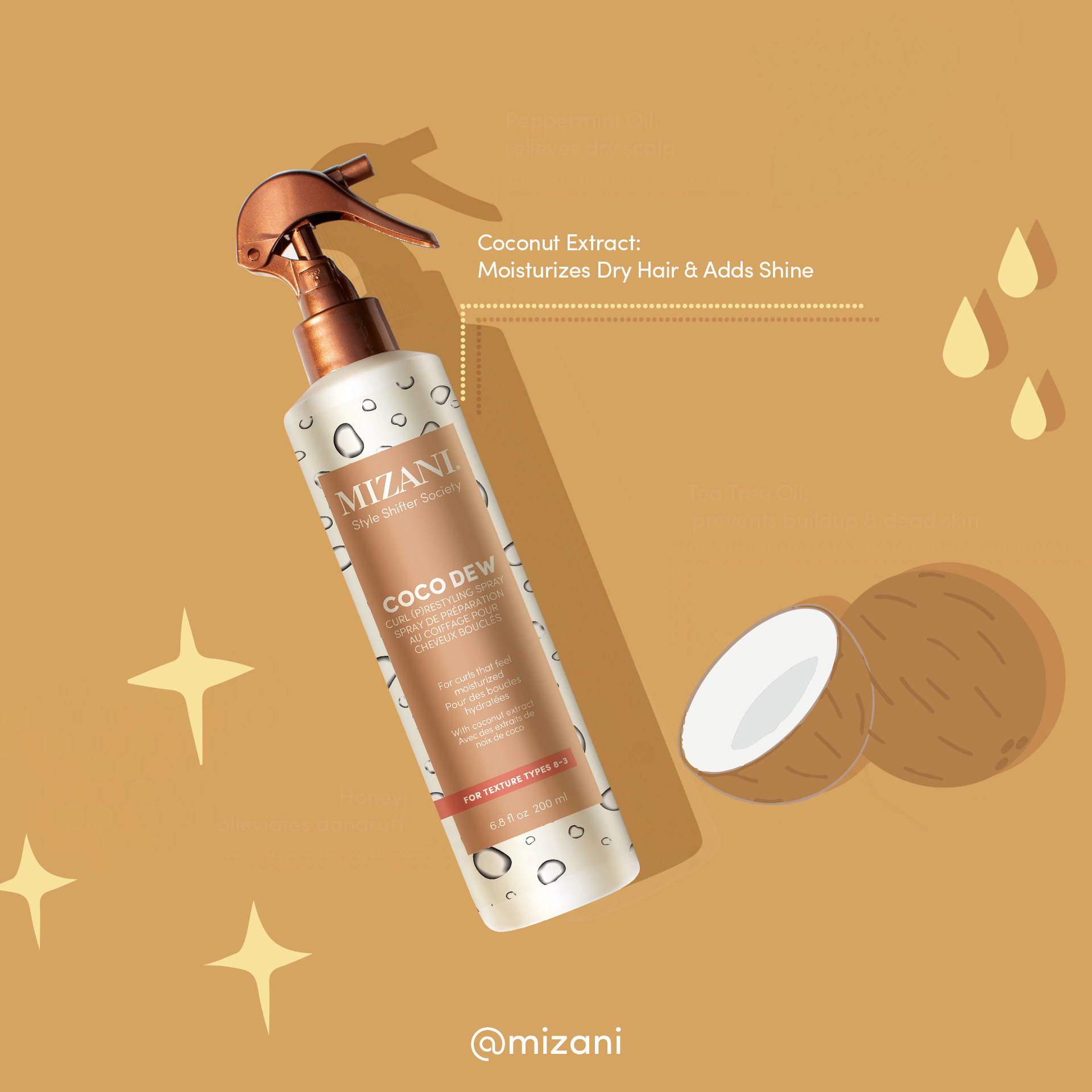 MIZANI STYLE SHIFTER SOCIETY COCO DEW CURL 200ML