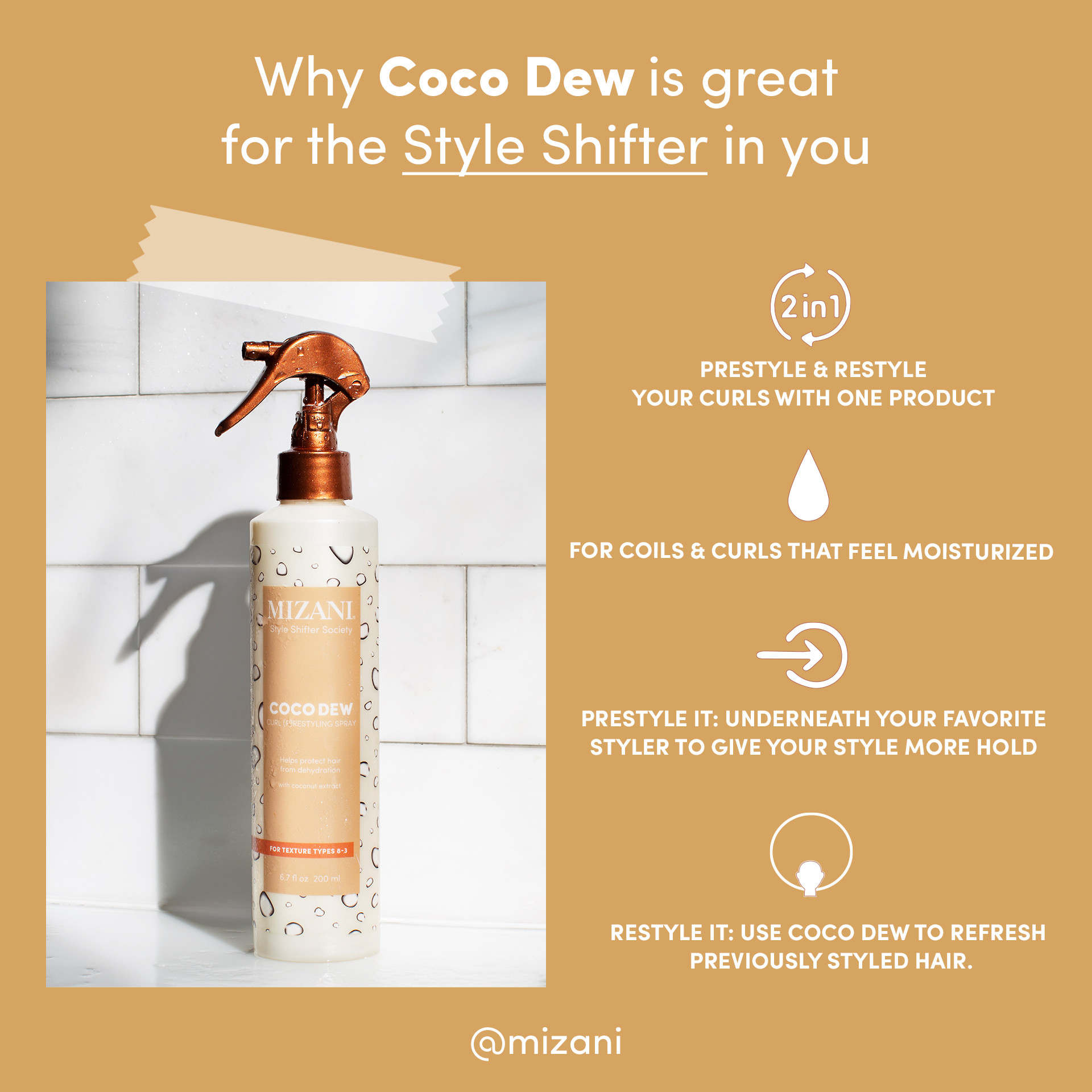 MIZANI STYLE SHIFTER SOCIETY COCO DEW CURL 200ML