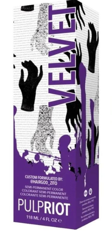 PULPRIOT SEMI-PERMANENT
HAIR COLOR VELVET 4 OZ