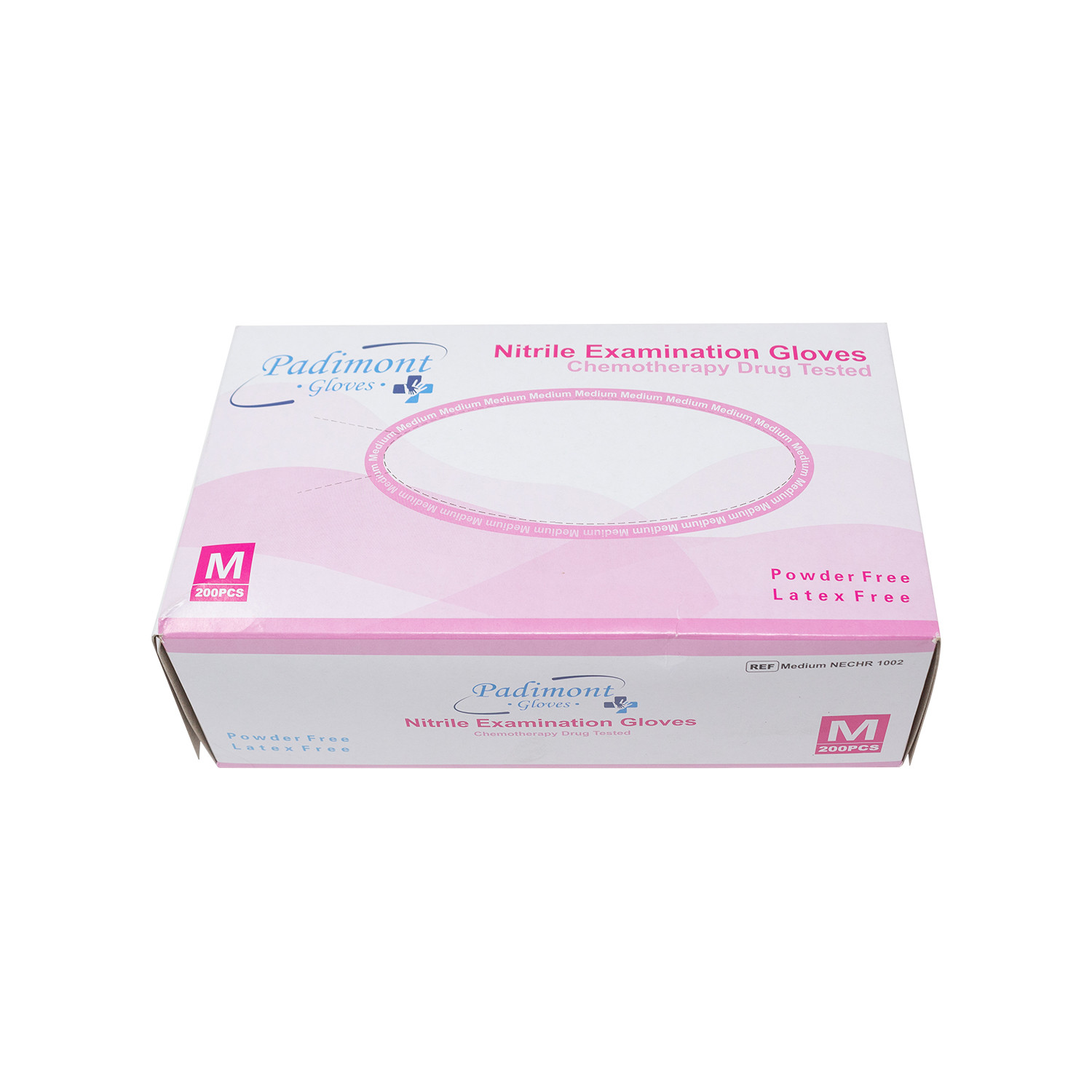 GUANTE NITRILE LATEX PINK MEDIUM PK 100