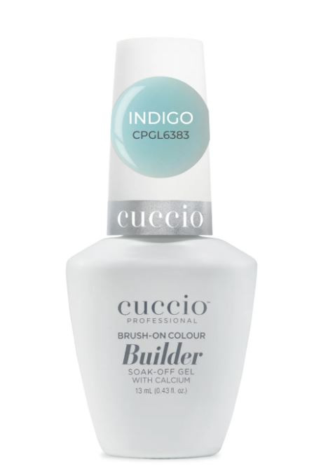 CUCCIO PROFESSIONAL BUILDER BRUSH-ON COLOUR SOAK-OFF GEL WITH CALCIUM INDIGO