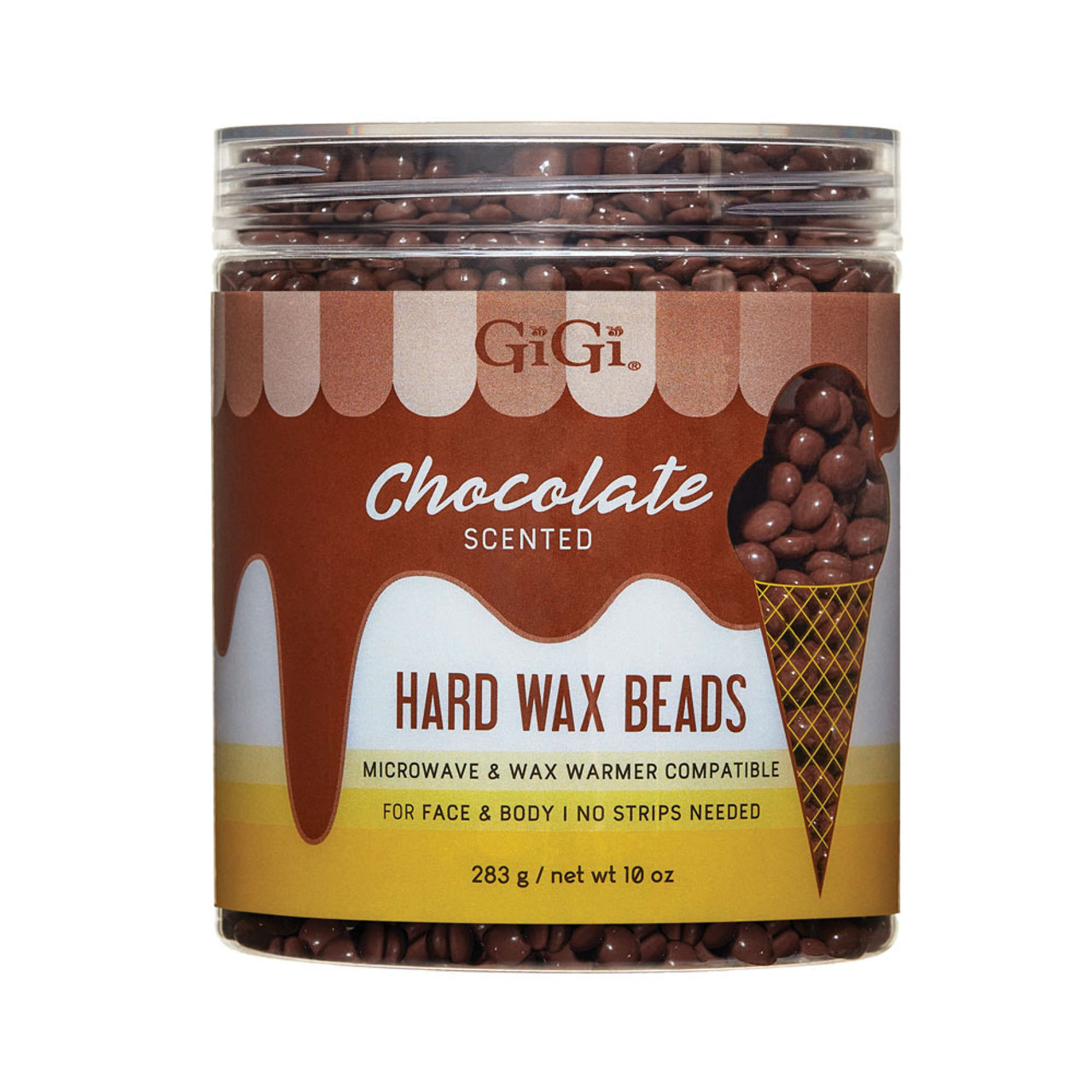 GIGI CHOCOLATE HARD WAX BEADS 10OZ