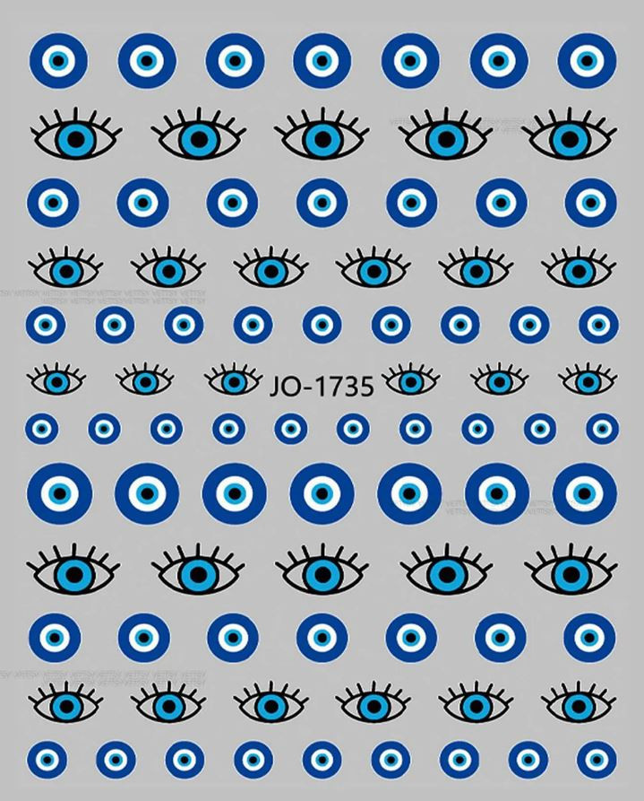 CALCOMANIA OJOS AZULES 1735