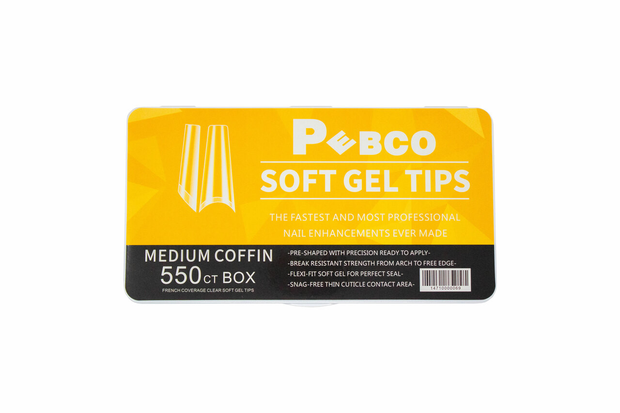PEBCO GEL TIPS MEDIUM COFFIN PK550