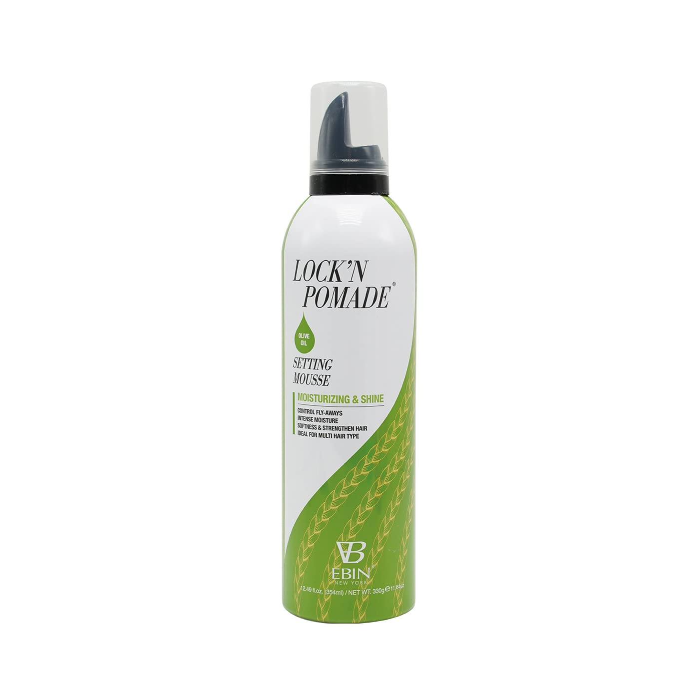 EBIN SETTING MOUSSE MOISTURIZING & SHINE OLIVE OIL 12.49OZ