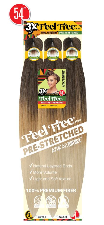 EXTENSION 3X FEEL FREE PRE-STRETCHED SYNTETIC 54" #T1B350