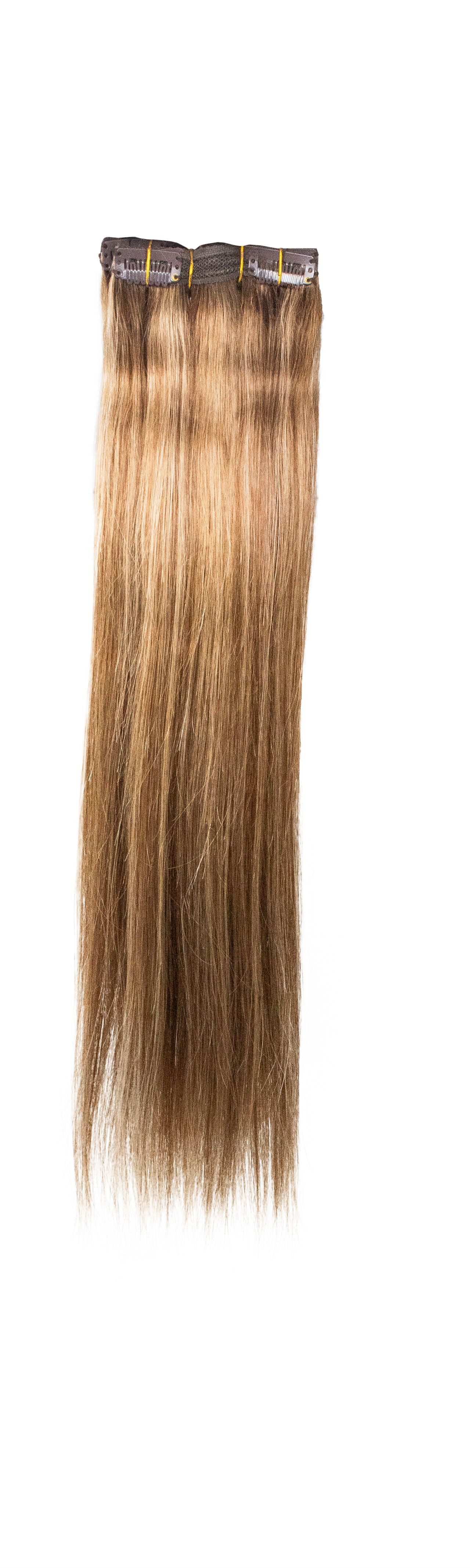 EXTENSION LUV SILKY REMY HUMAN HAIR CLIPS 9PC 18' #P6/27