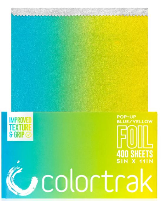 COLORTRAK GRADIENT POP UP FOIL 400CT 5X11- BLUE YELLOW