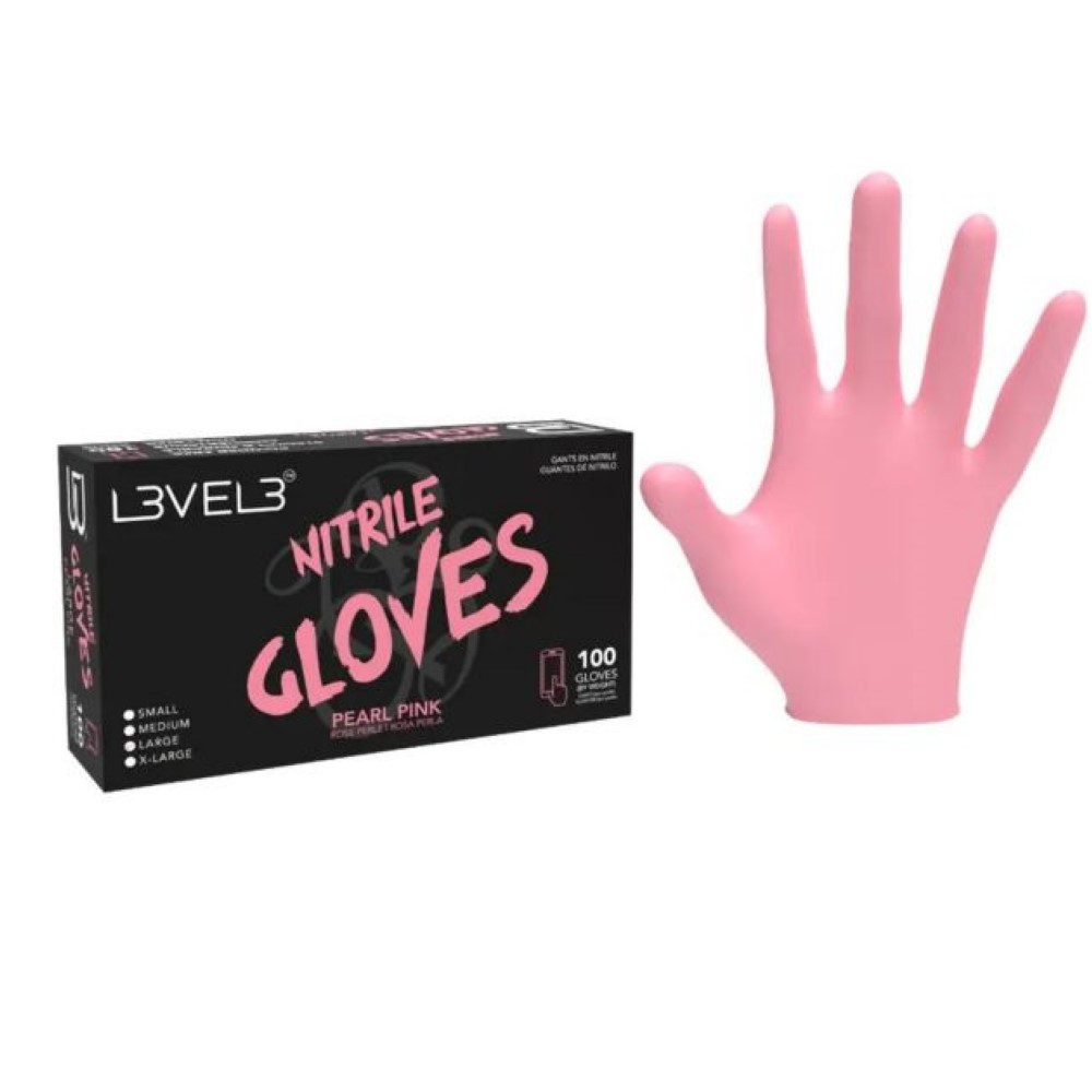 LEVEL3 NITRILE GLOVES PEARL-PINK - M
PK100