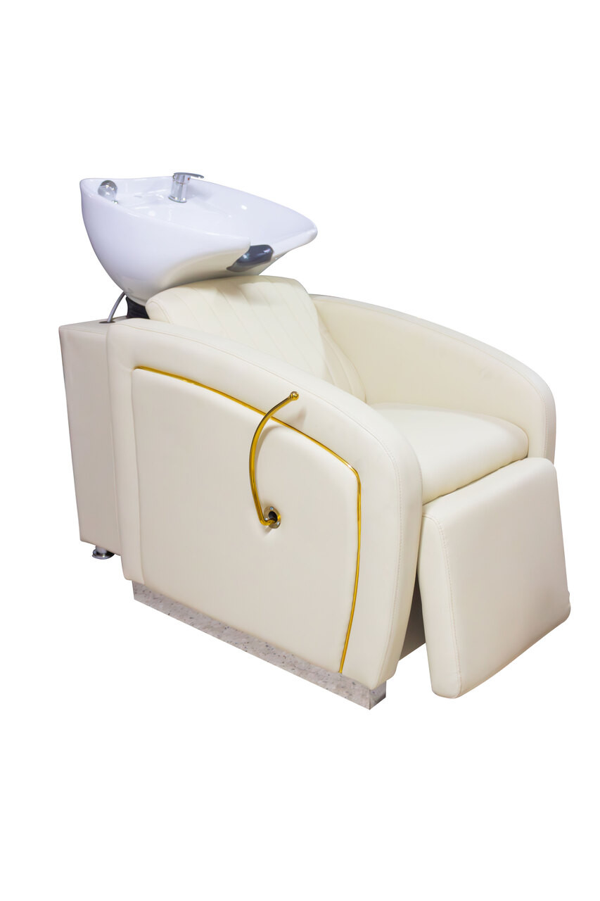 SHAMPOO BOWL CREMA & GOLD RECLINABLE