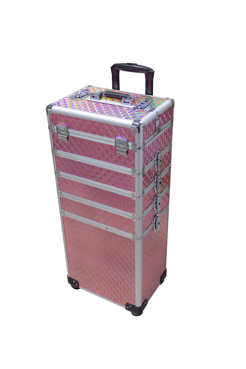 MALETA MAKEUP PINK C/RUEDA 5P