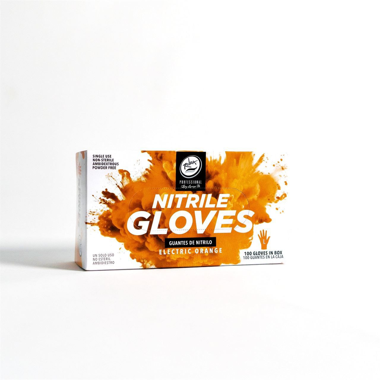 ROLDA NITRILE GLOVES ORANGE LARGE