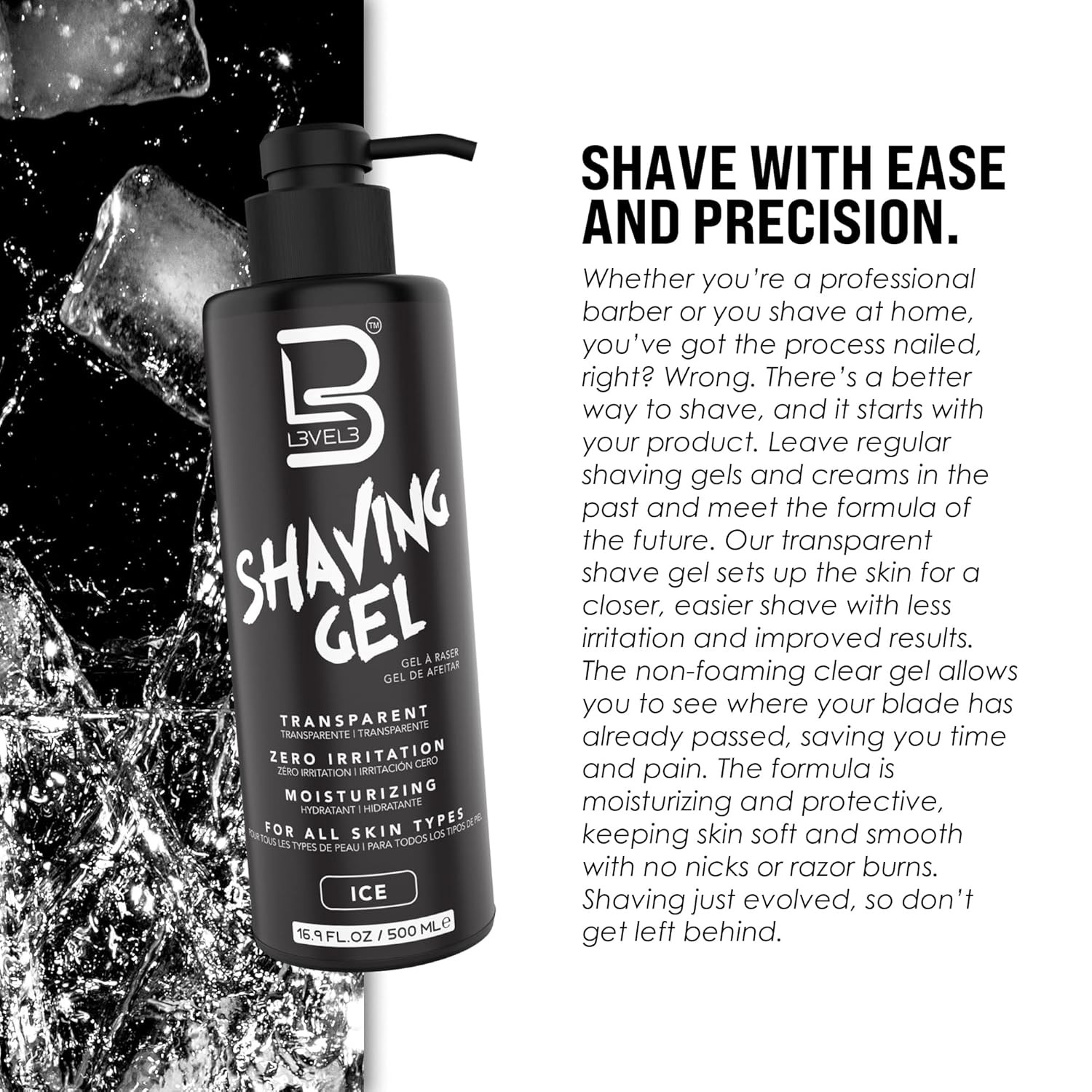 LEVEL3 SHAVING GEL ICE 500ML