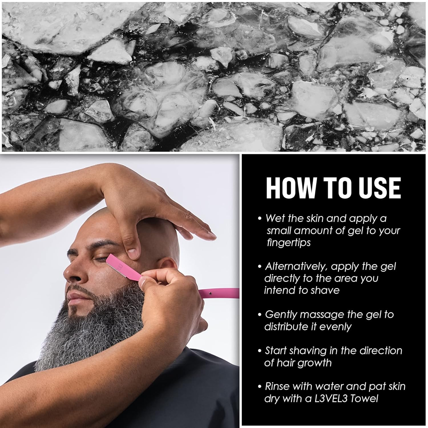 LEVEL3 SHAVING GEL ICE 500ML