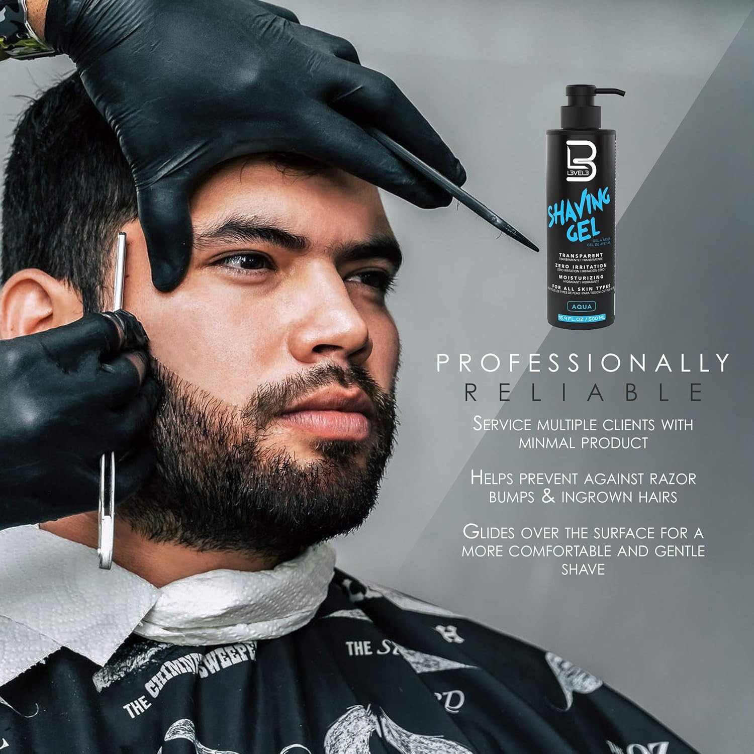 LEVEL3 SHAVING GEL AQUA 500ML