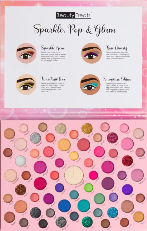 BEAUTY TREATS SPARKLE POP & GLAM BOOKLET 67 COLORS