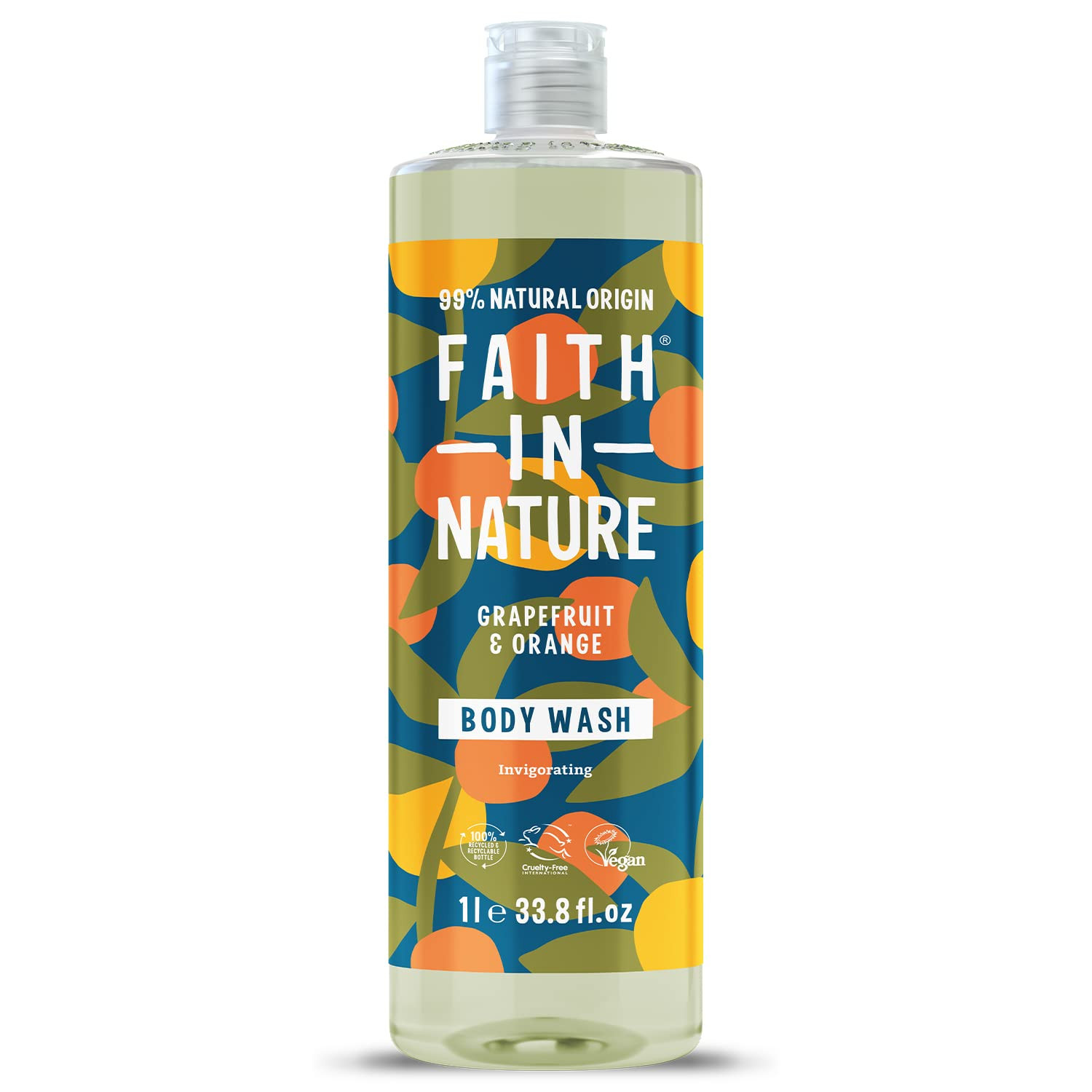 FAITH IN NATURE INVIGORATING BODY WASH GRAPERFRUIT & ORANGE 1000ML