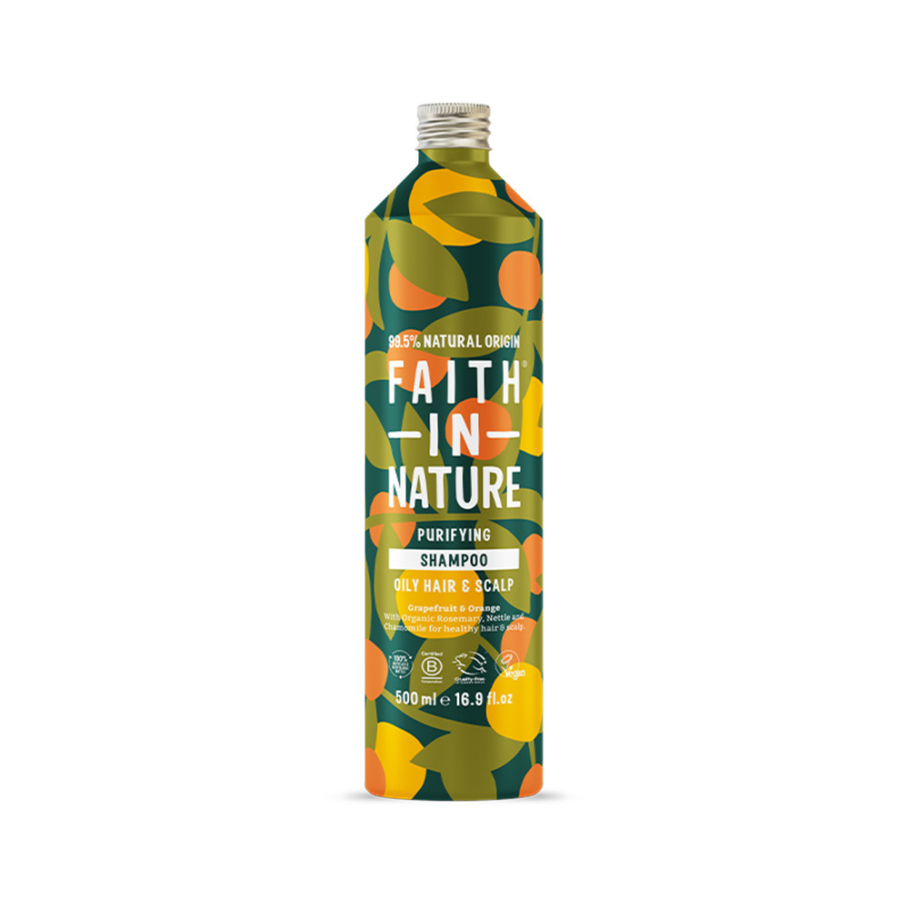 FAITH IN NATURE PURIFYING FOR OILY HAIR & SCALP GRAPERFRUIT & ORANGE SHAMPOO ALUMINIUM