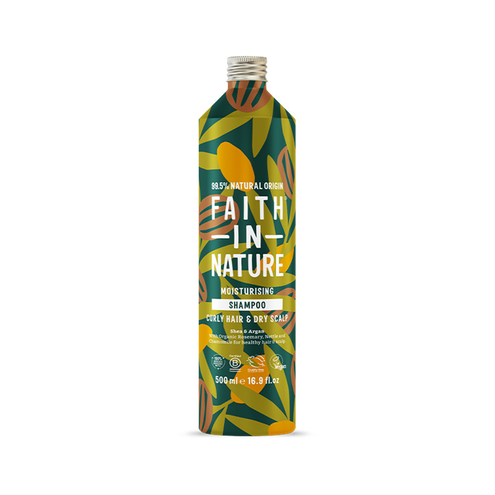 FAITH IN NATURE MOISTURISING FOR CURLY HAIR & DRY SCALP SHEA & ARGAN SHAMPOO ALUMINIUM